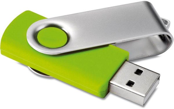 Obrázky: Twister Techmate zeleno-stříbrný USB disk 4GB, Obrázek 2