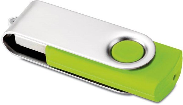 Obrázky: Twister Techmate zeleno-stříbrný USB disk 4GB, Obrázek 3