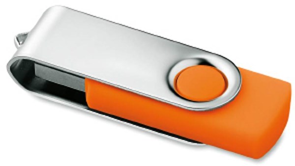 Obrázky: Twister Techmate oranžovo-stříbrný USB disk 4GB, Obrázek 2