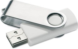 Obrázky: Twister Techmate bílo-stříbrný USB disk 4GB