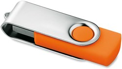 Obrázky: Twister Techmate oranžovo-stříbrný USB disk 4GB