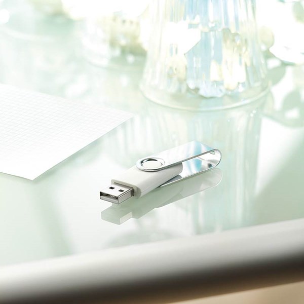 Obrázky: Twister Techmate bílo-stříbrný USB disk 4GB, Obrázek 5