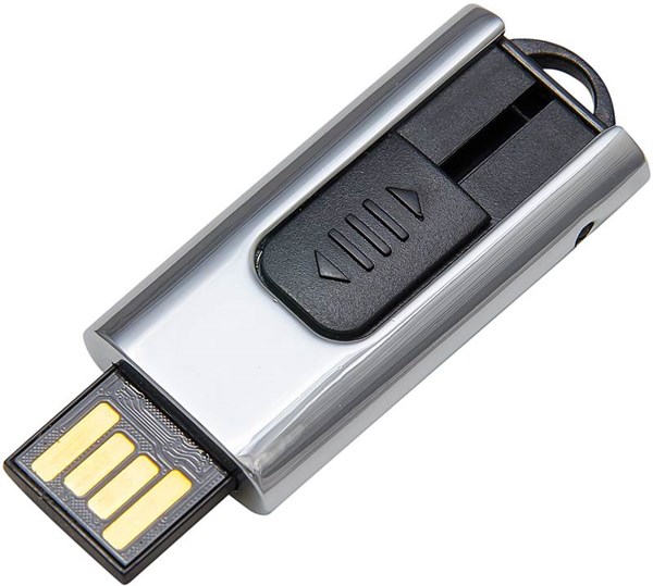 Obrázky: Malý kovový vysouvací USB flash disk s očkem 4GB, Obrázek 2