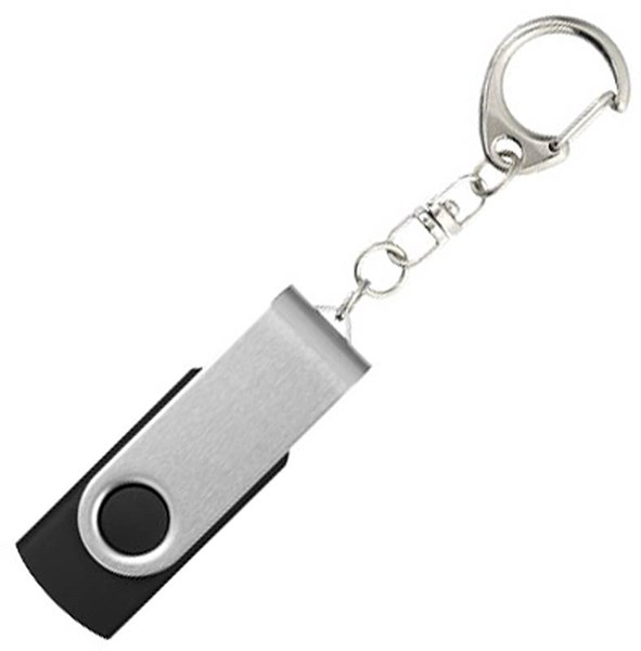 Obrázky: Twister stříbr.-černý USB flash disk,přívěsek,4GB, Obrázek 2