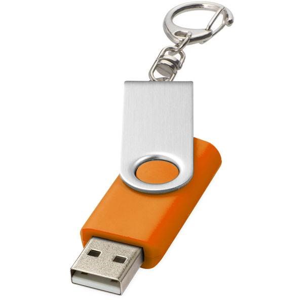 Obrázky: Twister stř.-oranžový USB flash disk,přívěsek,4GB