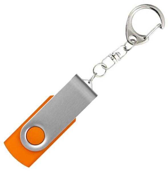 Obrázky: Twister stř.-oranžový USB flash disk,přívěsek,4GB, Obrázek 3