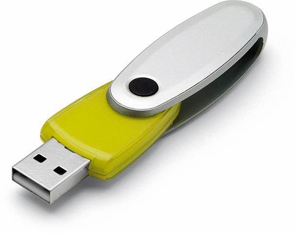 Obrázky: Rotating limetkový rotační USB flash disk 4GB