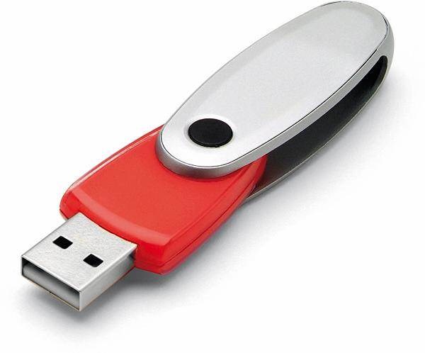 Obrázky: Rotating červený rotační USB flash disk 4GB
