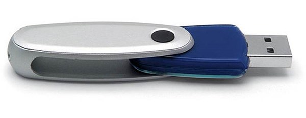 Obrázky: Rotating modrý rotační USB flash disk 4GB