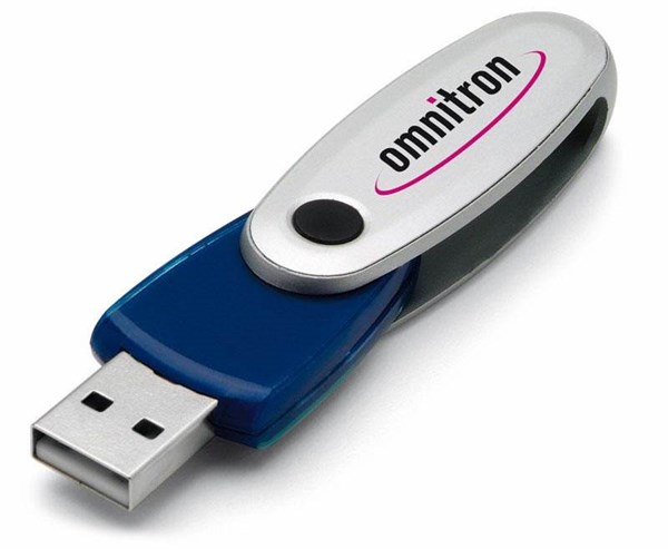 Obrázky: Rotating modrý rotační USB flash disk 4GB, Obrázek 2