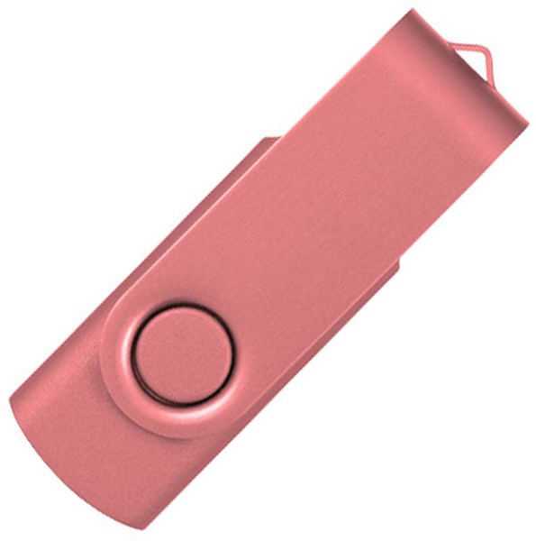 Obrázky: Twister metal růžový USB flash disk, 4GB, Obrázek 2