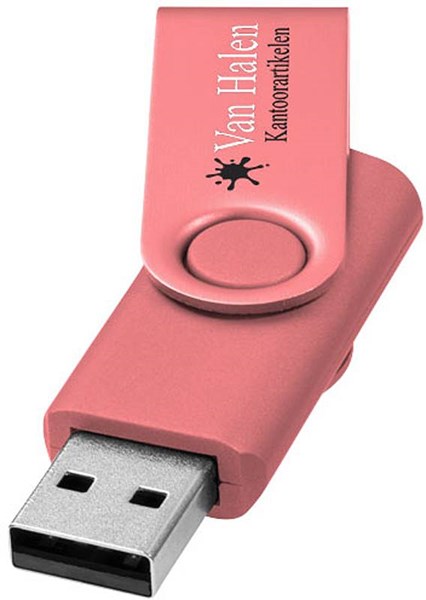Obrázky: Twister metal růžový USB flash disk, 4GB, Obrázek 5