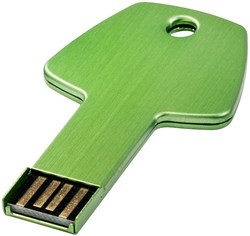 Obrázky: Hliníkový USB flash disk 4GB-zelený klíč