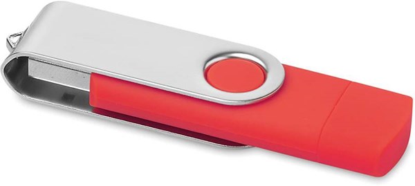 Obrázky: OTG Twister flash disk 4 GB s micro USB,červený
