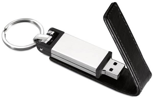 Obrázky: Magring USB flash disk 4 GB v černém kož. obalu, Obrázek 2