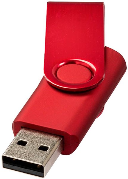 Obrázky: Twister metal červený USB flash disk,4GB