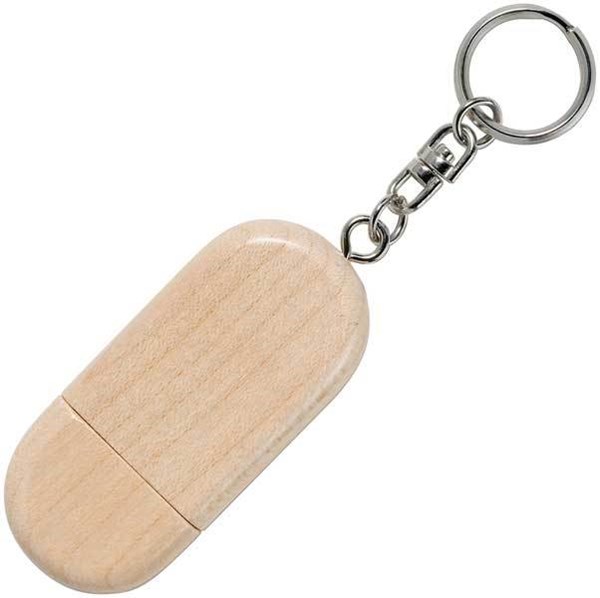 Obrázky: USB flash disk z javorového dřeva 4G s klíčenkou, Obrázek 2