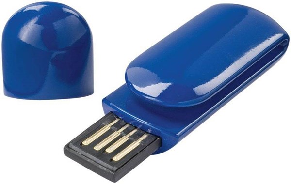 Obrázky: Clip modrý USB flash disk ve tvaru klipu  4GB, Obrázek 2
