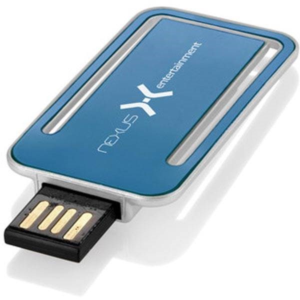 Obrázky: Bookmark modrý USB flash disk-záložka s klipem 4GB, Obrázek 2
