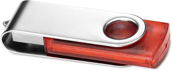 Obrázky: Twister Transtech červeno-stříbrný USB disk 8GB