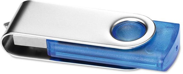 Obrázky: Twister Transtech modro-stříbrný USB disk 8GB