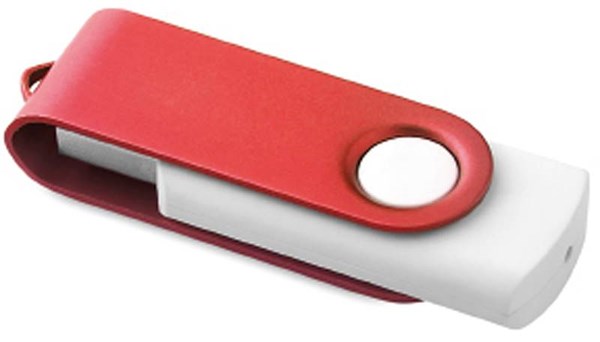 Obrázky: Twister Rotoflash červeno-bílý USB flash disk 8GB