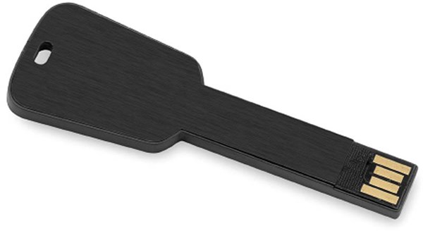 Obrázky: Keyflash černý hliník. flash disk tvaru klíče 8GB