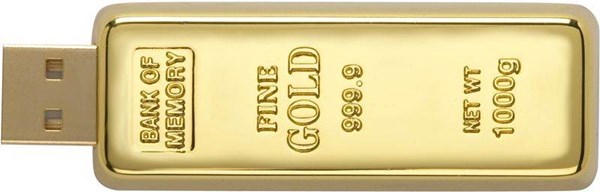 Obrázky: Memogold USB flash disk - tvar zlaté cihličky 8GB, Obrázek 4