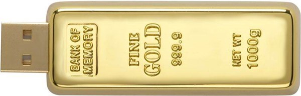 Obrázky: Memogold USB flash disk - tvar zlaté cihličky 8GB, Obrázek 3