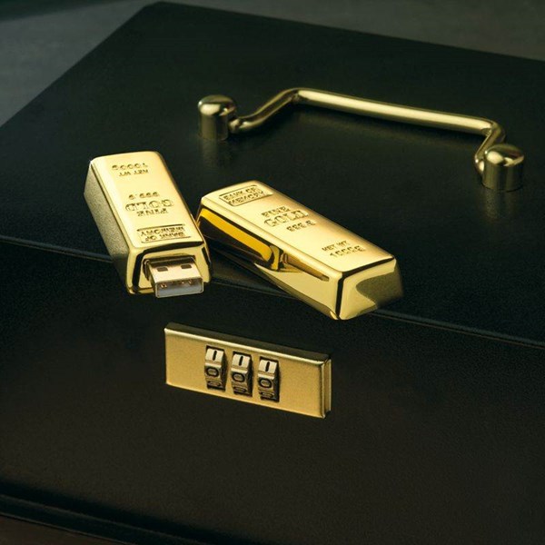 Obrázky: Memogold USB flash disk - tvar zlaté cihličky 8GB, Obrázek 4