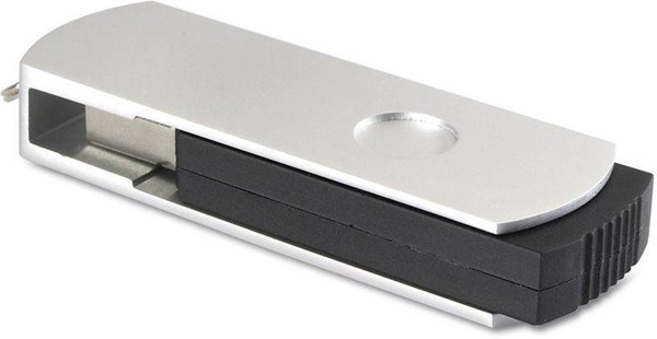 Obrázky: Metalflash stříbrný hliníkový rotační USB disk 8GB