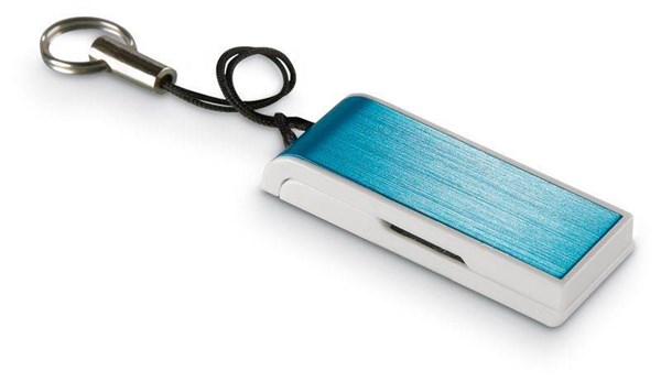 Obrázky: Datamini modrý vysouvací USB disk s poutkem 8GB, Obrázek 3