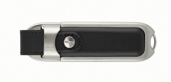 Obrázky: Datashield černé USB, kovově - kožené pouzdro 8GB, Obrázek 6