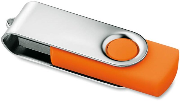 Obrázky: Twister Techmate oranžovo-stříbrný USB disk 8GB