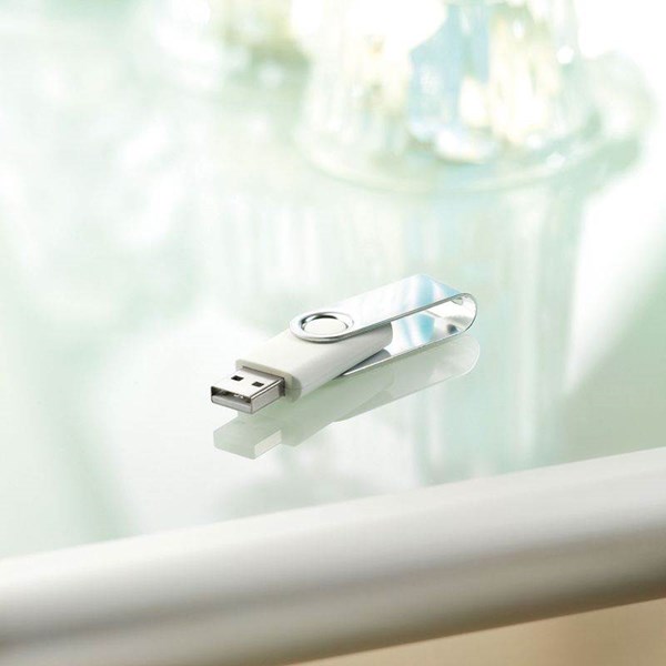 Obrázky: Twister Techmate bílo-stříbrný USB disk 8GB, Obrázek 7