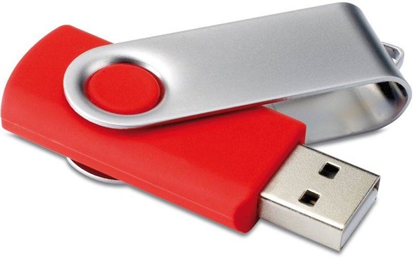 Obrázky: Twister Techmate červeno-stříbrný USB disk 8GB, Obrázek 2