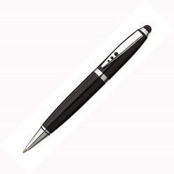 Obrázky: Černé kovové kuličkové pero a stylus TOUCH-DOWN,ČN