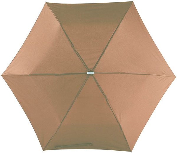 Obrázky: Světle hnědý super lehký skládací mini deštník