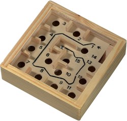 Obrázky: Dřevěný labyrint s kovovou kuličkou
