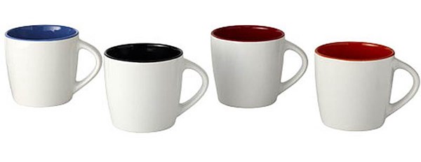 Obrázky: Bílý keramický hrnek s oranžovým vnitřkem, 350 ml, Obrázek 3