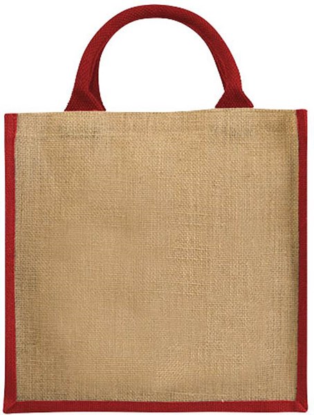 Obrázky: Jutová taška s lemováním v červené barvě, Obrázek 4