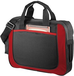Obrázky: Konferenční taška z 600D polyesteru červená/černá