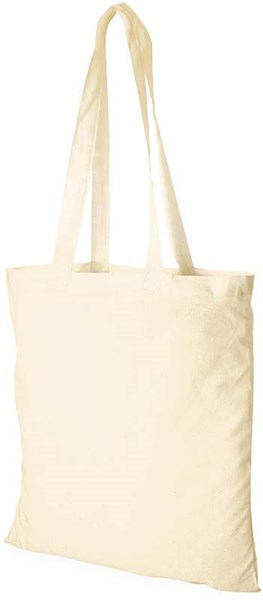 Obrázky: Přírodní bavlněná nákupní taška s dlouhými uchy 140g/m2