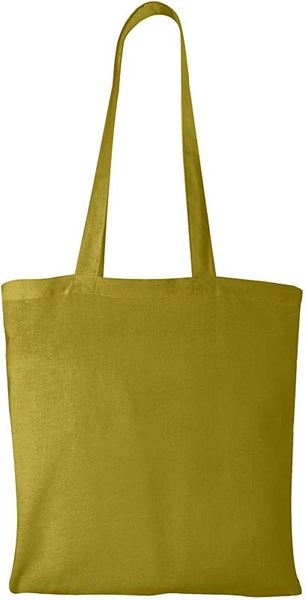 Obrázky: Žlutá bavlněná nákupní taška s dlouhými uchy, 140g/m2, Obrázek 2