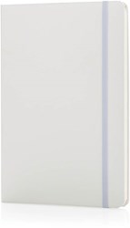 Obrázky: Bílý poznámkový blok A5 s pevnými deskami