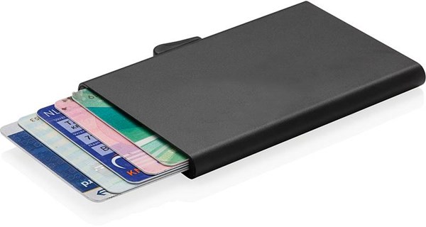 Obrázky: Černé RFID hliníkové pouzdro na karty