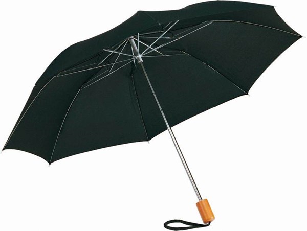 Obrázky: Černý skládací deštník, rovná rukojeť