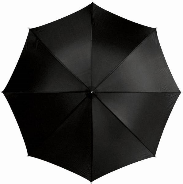 Obrázky: Černý skládací deštník, rovná rukojeť, Obrázek 3