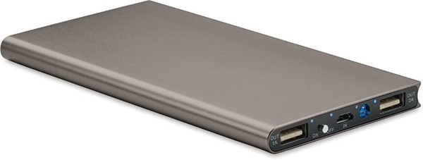 Obrázky: Antracitová Power banka Poweflat 8000 mAh