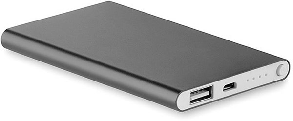 Obrázky: Titanová plochá hliníková power banka 4000 mAh, Obrázek 2